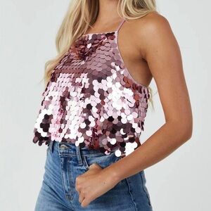 Forever21 sequin crop top